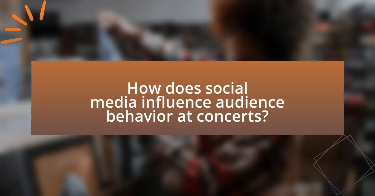 How does social media influence audience behavior at concerts?
