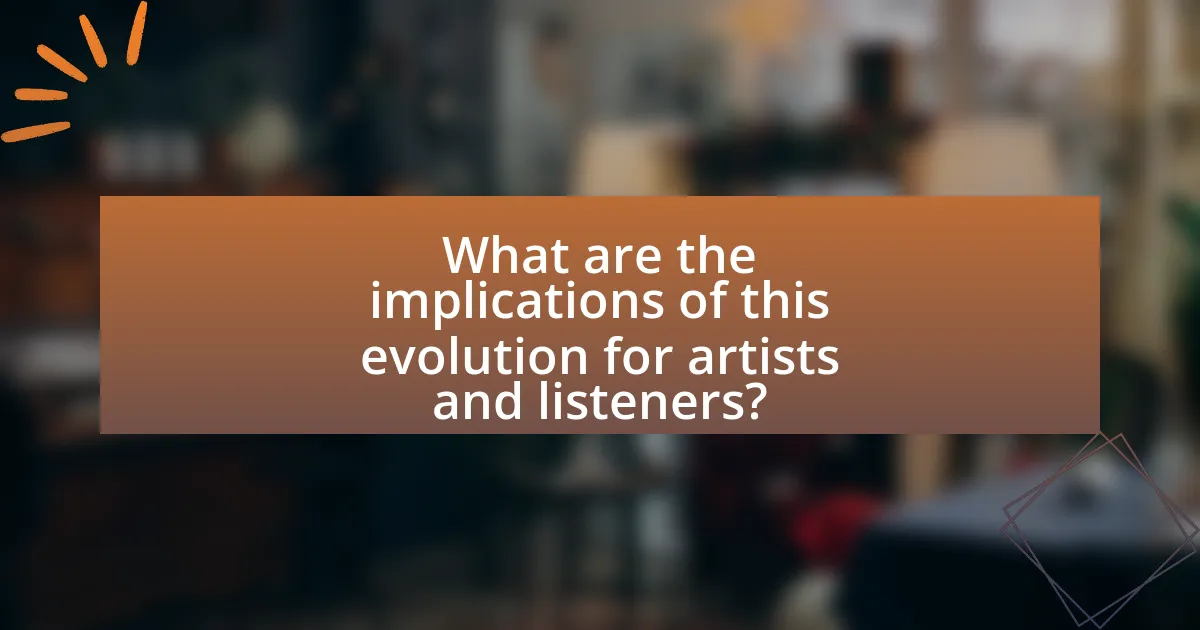 What are the implications of this evolution for artists and listeners?