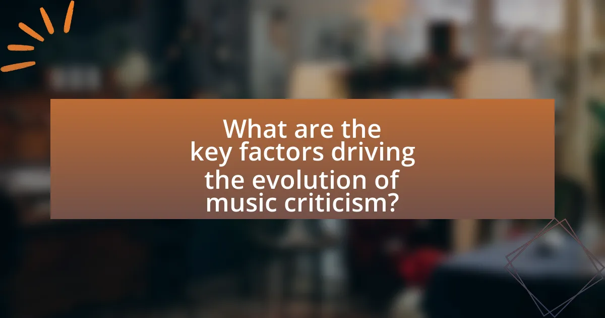 What are the key factors driving the evolution of music criticism?
