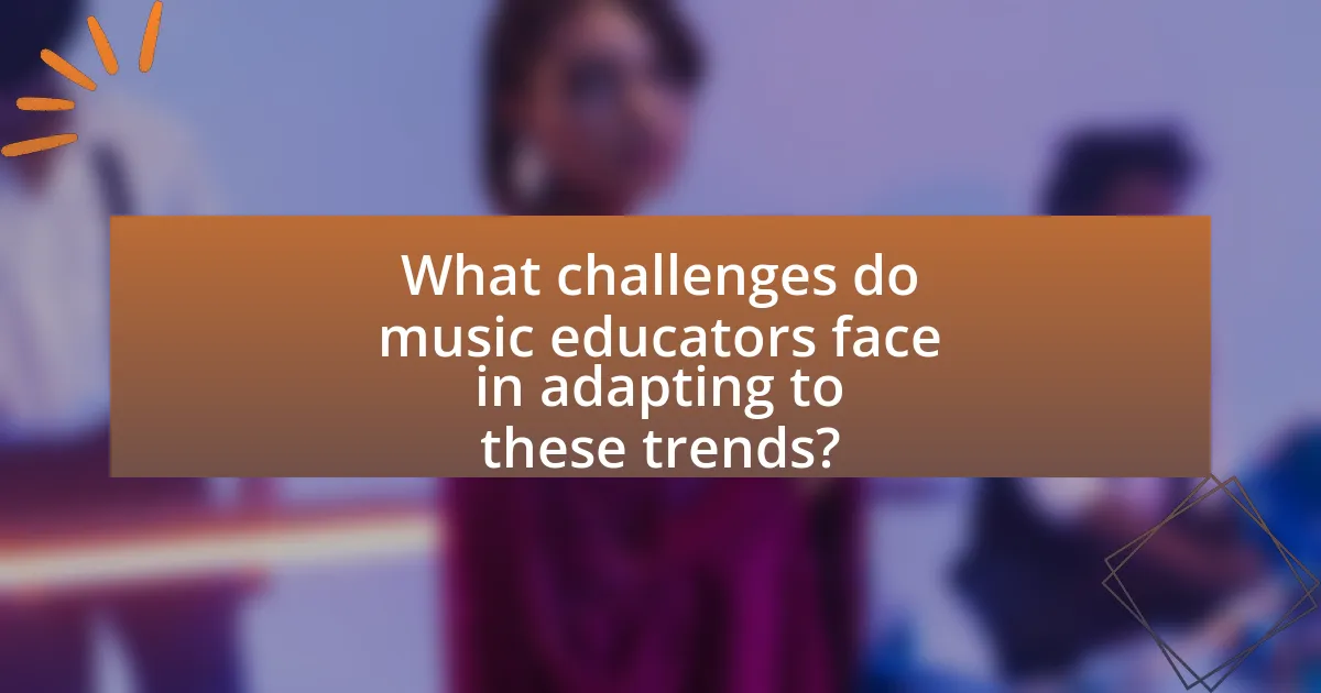 What challenges do music educators face in adapting to these trends?