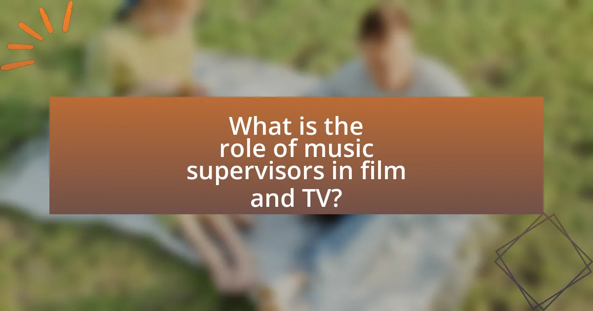 What is the role of music supervisors in film and TV?